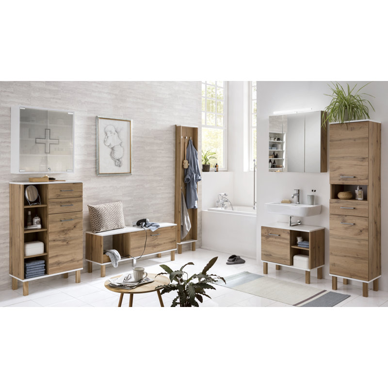 Kinchen 642mm W 714mm H Surface Frameless Medicine Cabinet Mirror 3 Adjustable