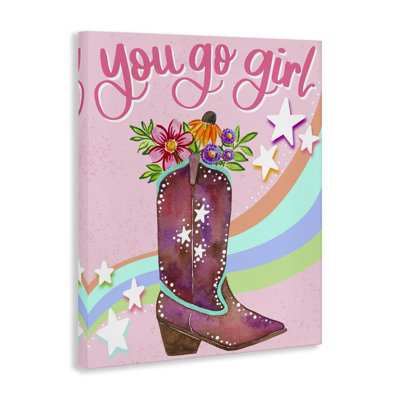 You Go Girl Boot Canvas Wall Art by Bethany Joy Adams/Bethany Joy Art, LLC.