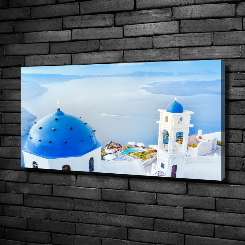 Santorini Greece - No Frame Print on Canvas