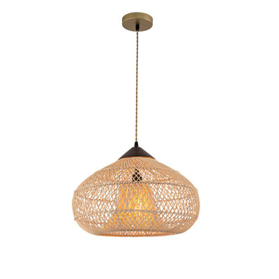 Luminaire suspendu en rotin Huka Wabi-Sabi