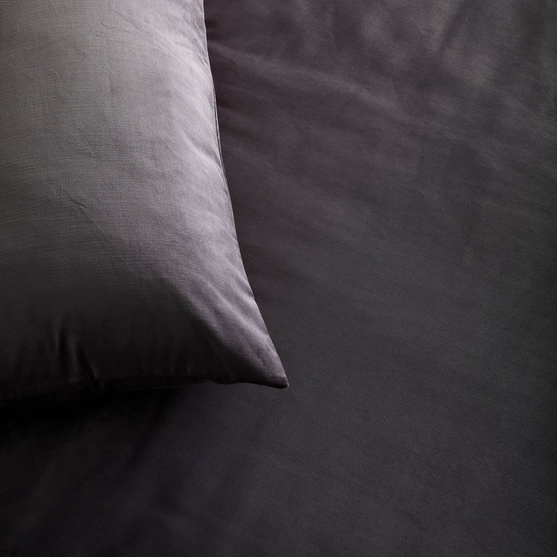 Modern Velvet Coverlet, King Coverlet, Charcoal