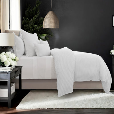 Ensemble de housse de couette 8 pièces Honeycomb Waffle