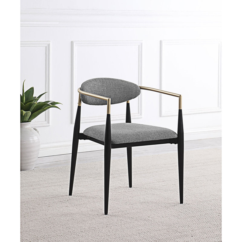 Chaise rembourrée avec accoudoirs (ensemble de 2)