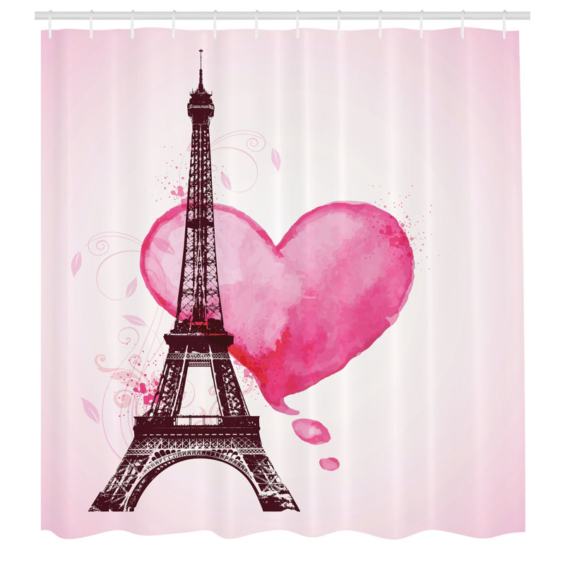 Shower Curtain with Hooks Included, 70" H x 69" W