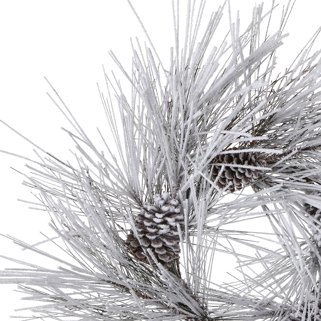 Gudella Faux Snowy Whitepine 24'' Wreath The Holiday Aisle®