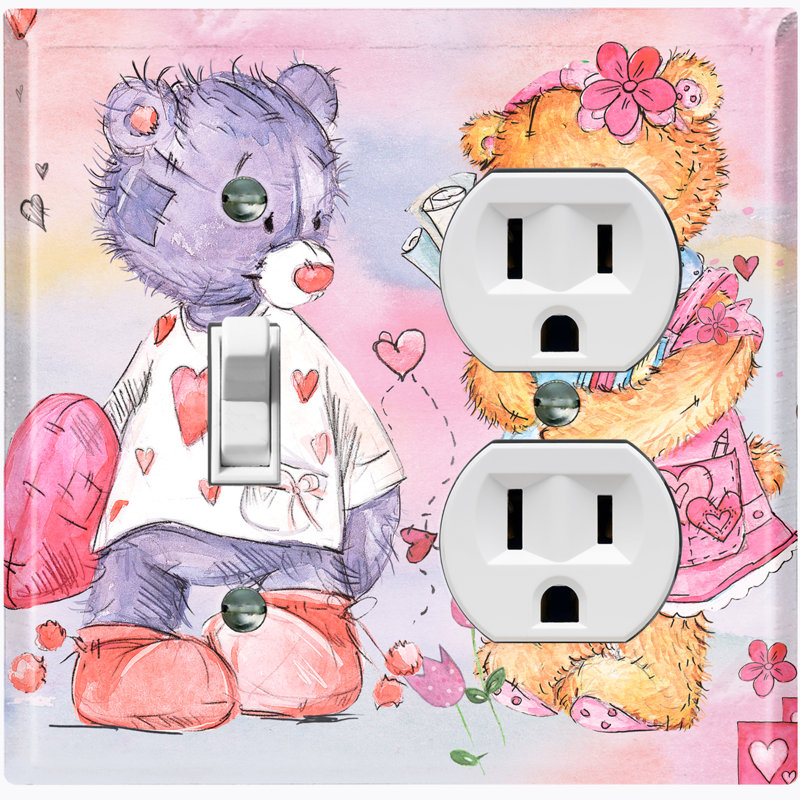 Patterned 2 - Gang Standard Combination Wall Plate