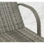 Chaise longue en rotin à dossier ajustable, chaise longue d'extérieur avec roulettes, coussin et appui-tête