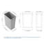Poubelle de cuisine ouverte en plastique Dowell-101011123