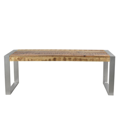 Sven Solid Wood Top Metal Base Dining Table