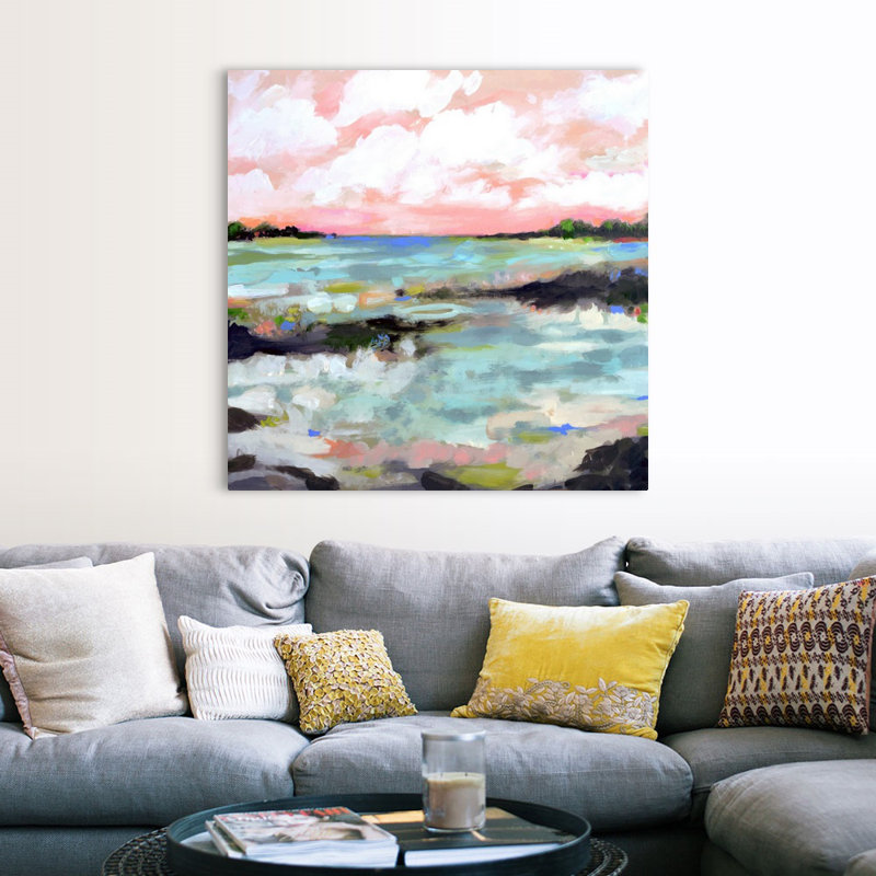 «Surfscape III» par Karen Fields - reproduction d'art, Toile tendue, H 48 po x l 48 po x P 1,25 po