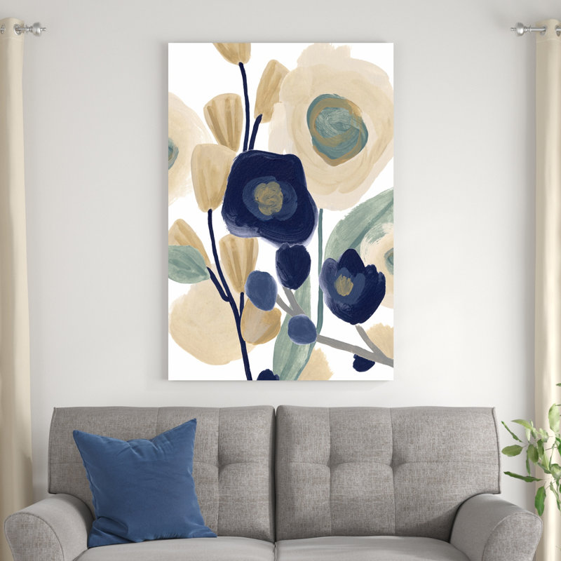 Blue Poppy Cascade I, H 48 po x l 32 po