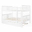 Lit superposé double avec lit gigogne simple Échelle - Aucun sommier requis, robuste et amp; Durable (blanc)-154970939
