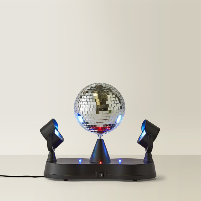 Debarghya Dolly Disco Ball Rotating RGB Spotlight Desk Table Lamp 23.5cm Figurine Novelty Light