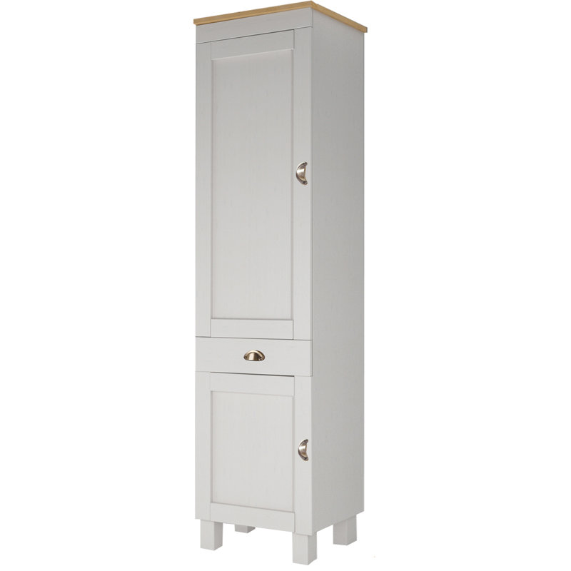 Edgarton 205cm Kitchen Pantry, White/Honey