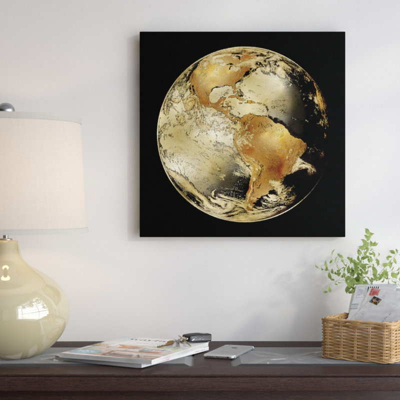 « world turn iv », reproduction d’impression sur toile, H 12 po x l 12 po x P 1,5 po, Toile tendue, Pas de tapis