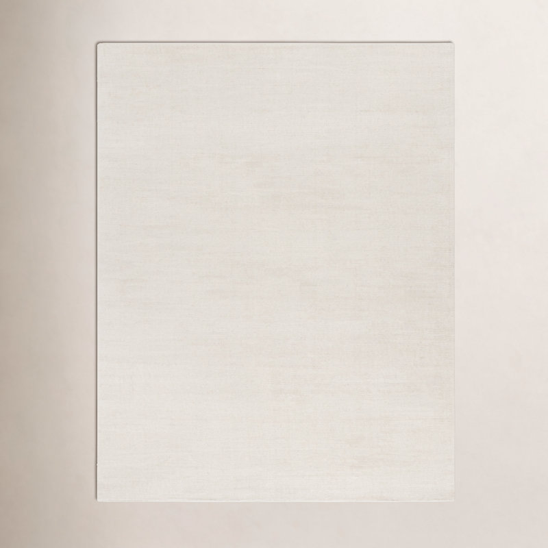 Crowe Wool Light Beige Area Rug, Rectangle 7'6" x 9'6"