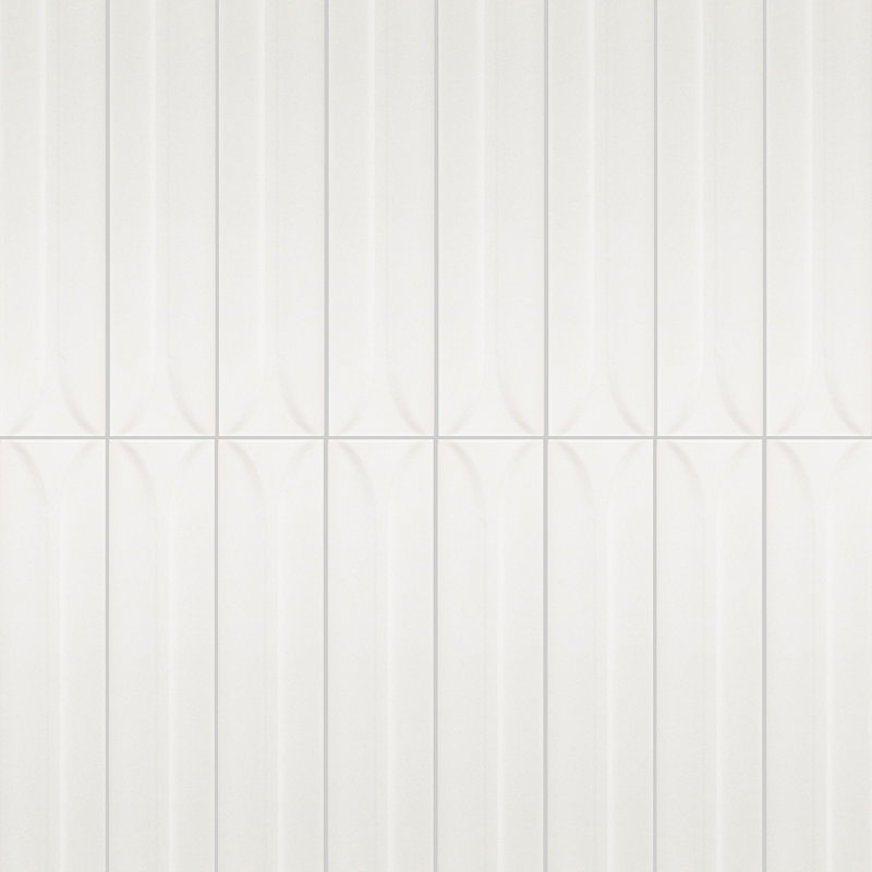 Pop 2X16 Deco Pattern Wall Tile, White