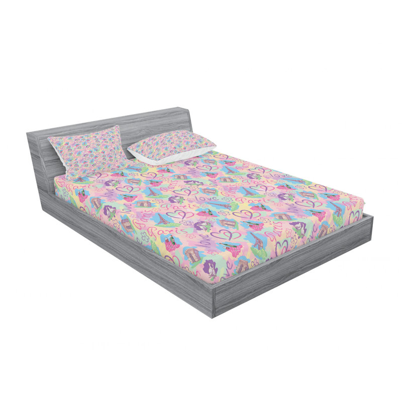 Microfiber Sheet Set, Full/Double Sheet Set with Fitted Sheet