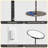 71'' LED Torchiere with Tray Table - Height Adjustable Floor Lamp, Dimmable Touch Control