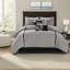 Luxurious Grey Suede Bedding Sets, Polyester Queen, Cozy Modern Home