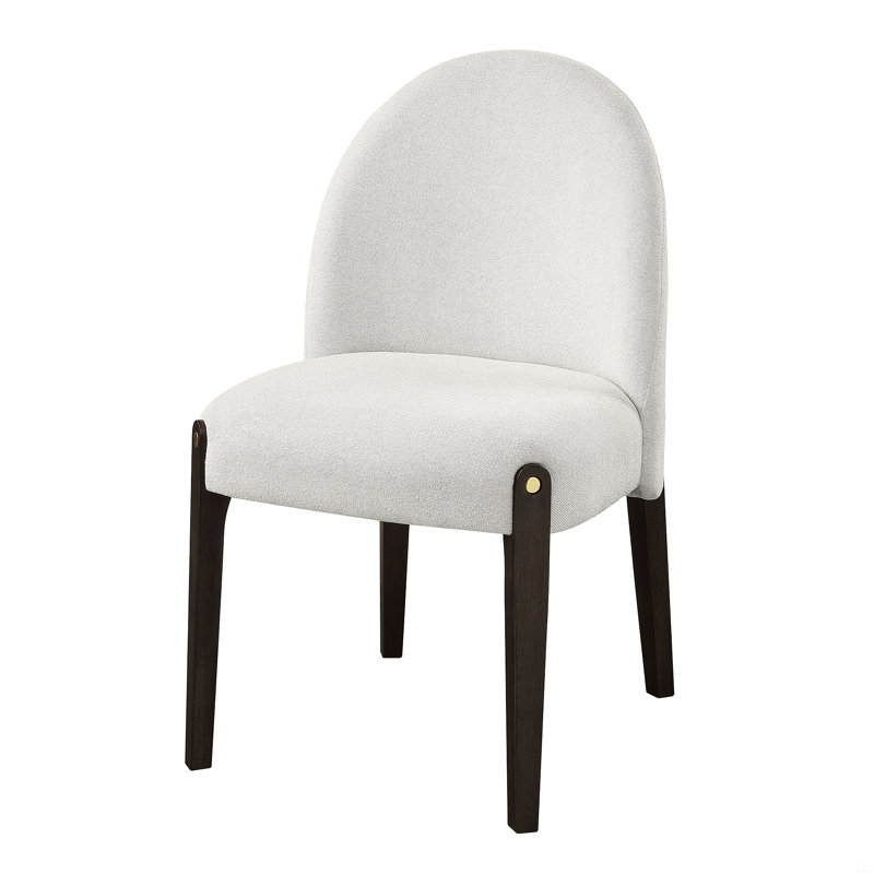 Chaise d'appoint en tissu (ensemble de 2), Blanc