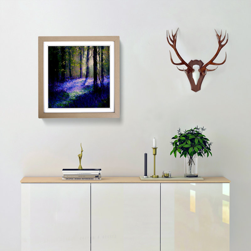 Single Picture Frame Print on Wood, Oak