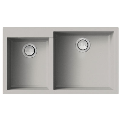 32.83'' L Double Bowl Granite Kitchen Sink