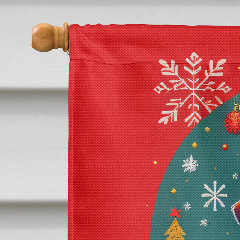 Drapeau de maison de Noël en polyester double face H 40 po x l 28 po