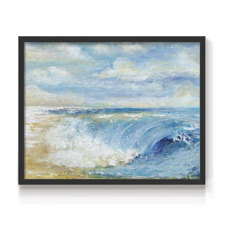 The Perfect Wave -Framed Print - Restickable, 8" H x 10" W, Black