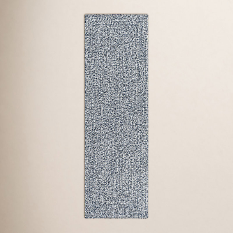 Tapis bleu marine intérieur / extérieur Leroux, Tapis de couloir 2 pi 6 po x 8 pi