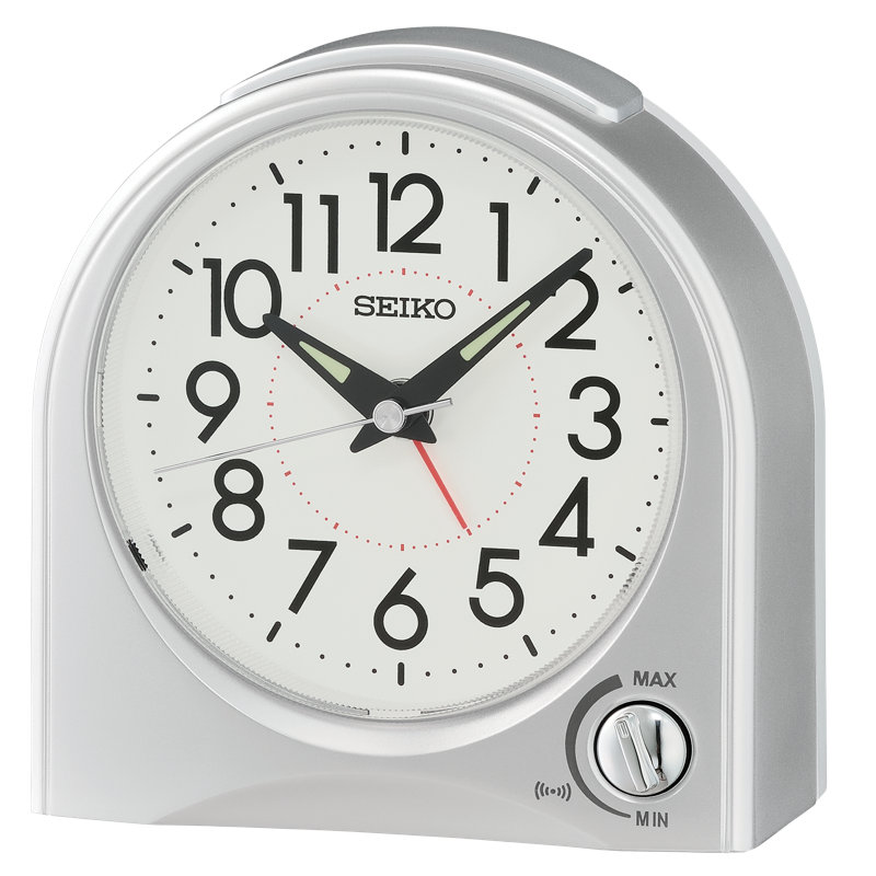 QHE204SLH Alarm Clock, Silver-Tone, Silver