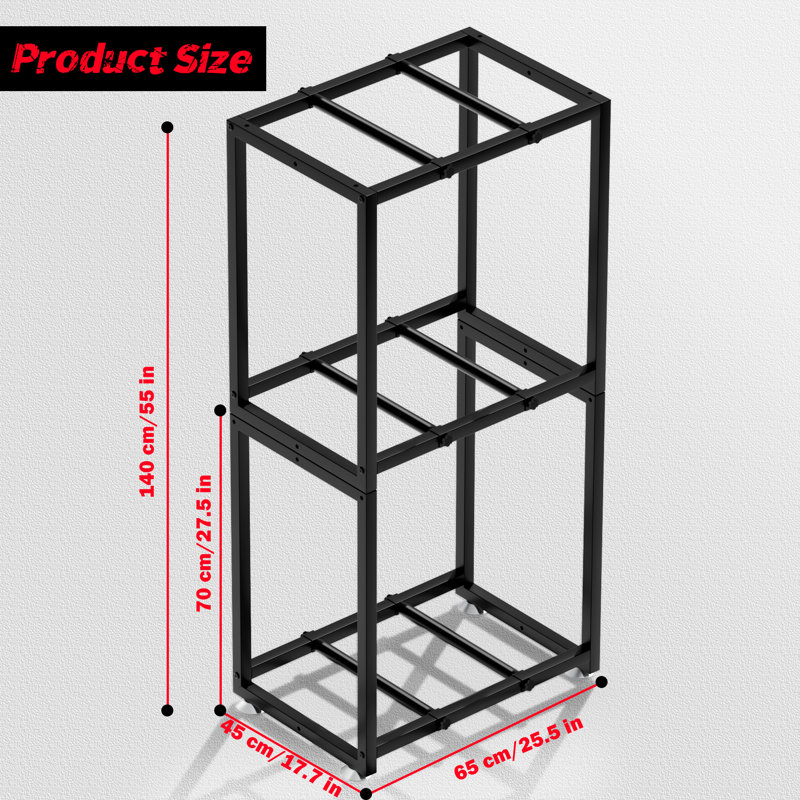 Tire Rack for Garage Holder, Tire Storage Rack Up to 220lbs for Heavy Duty Steel Wheel Adjustable Modular Organizer Storage Metal Rack