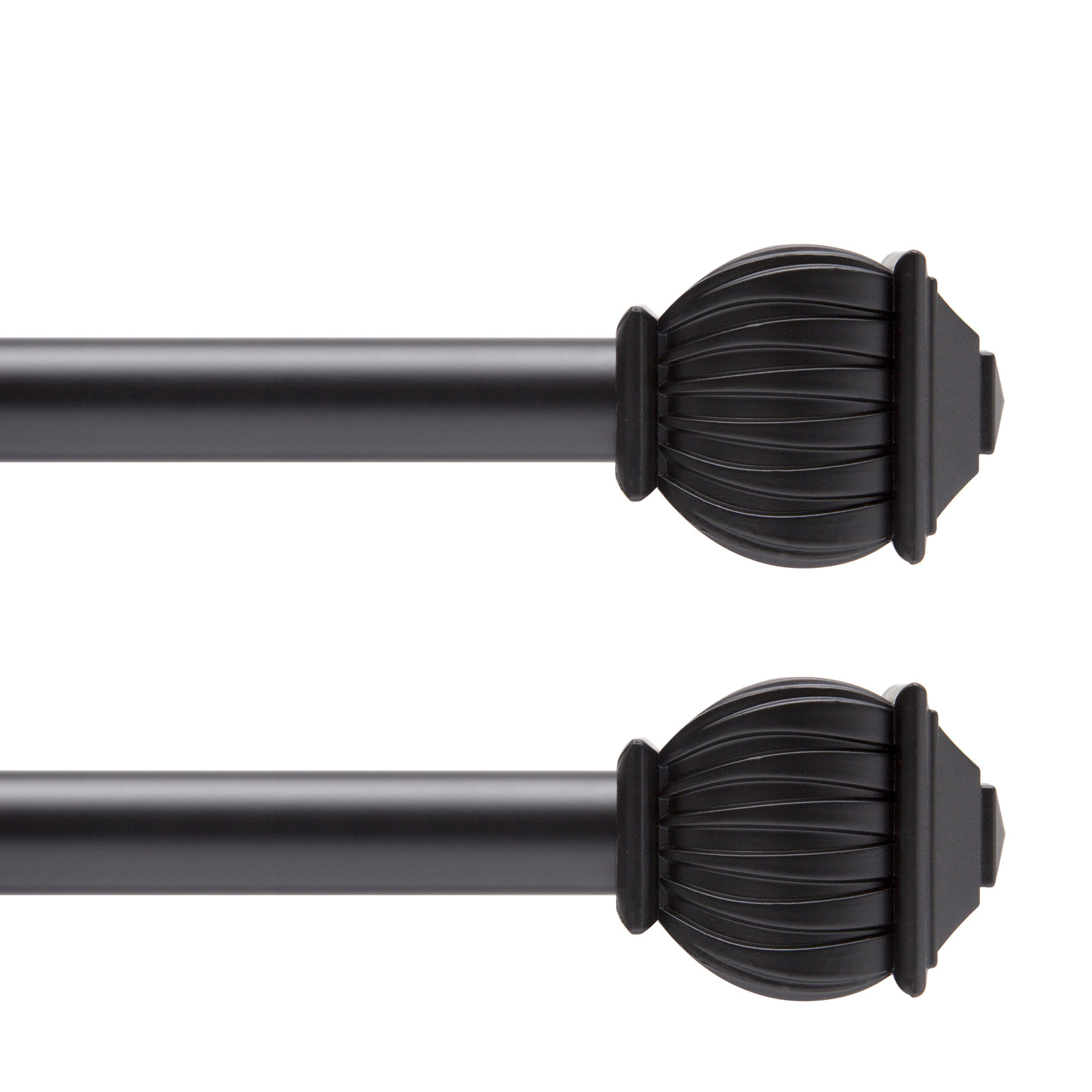 Lowri Beckett Window Curtain Rod, Black, 48" - 86"
