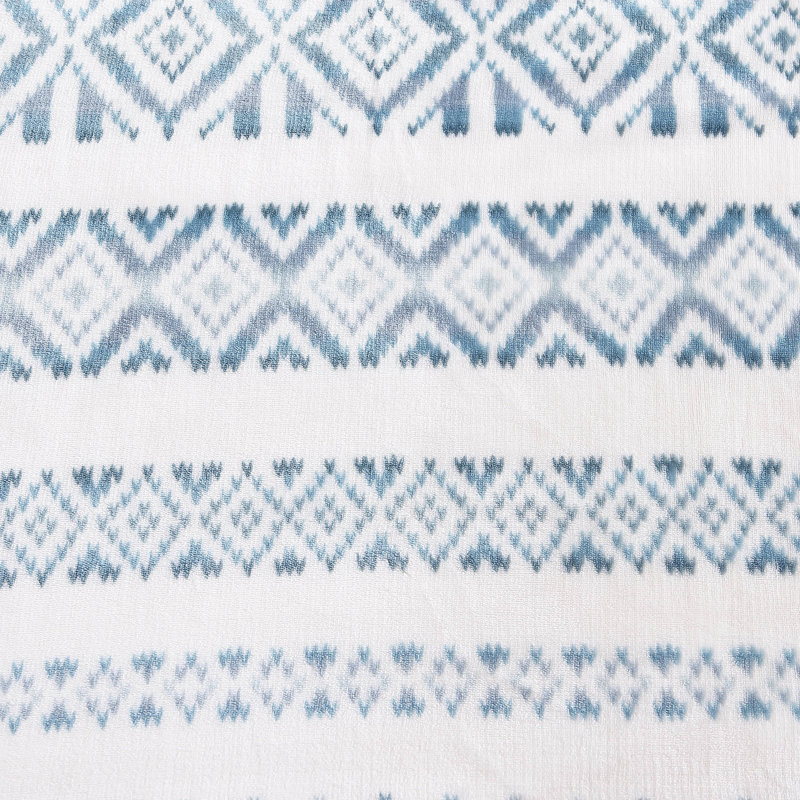 Mountain Village Blue Reversible Sherpa Fleece Queen Blanket