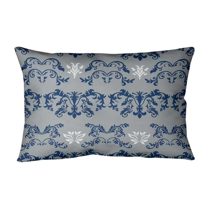 Housse de coussin Football Baroque, Bleu bolide / gris / blanc, Polyester sergé