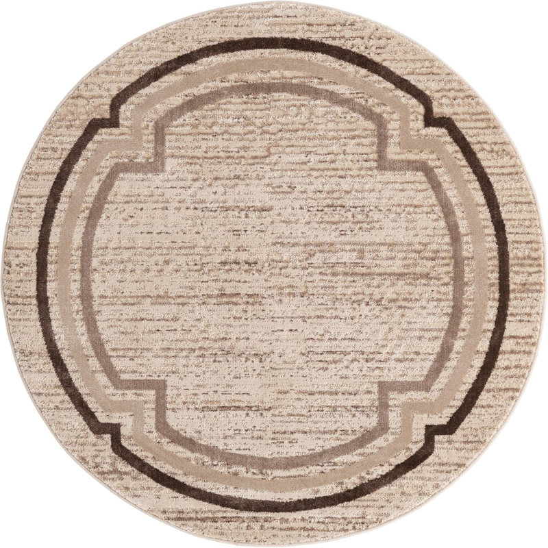 Alfano Geometric Indoor Rug, Round 4'