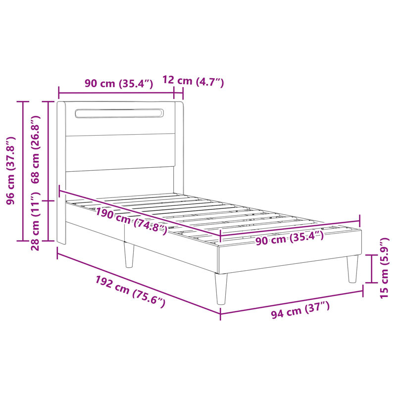 Bed, Single (3')