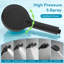 Double pomme de douche combinée avec pomme de douche à pluie haute pression de 10 pouces et douche à main, noir mat-124796201