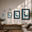 Drifting Whale Coastal - Framed Print-1837528985-1837528987