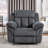 46.1" W Chenille Power Recliner with Massage and Heat -1196712982