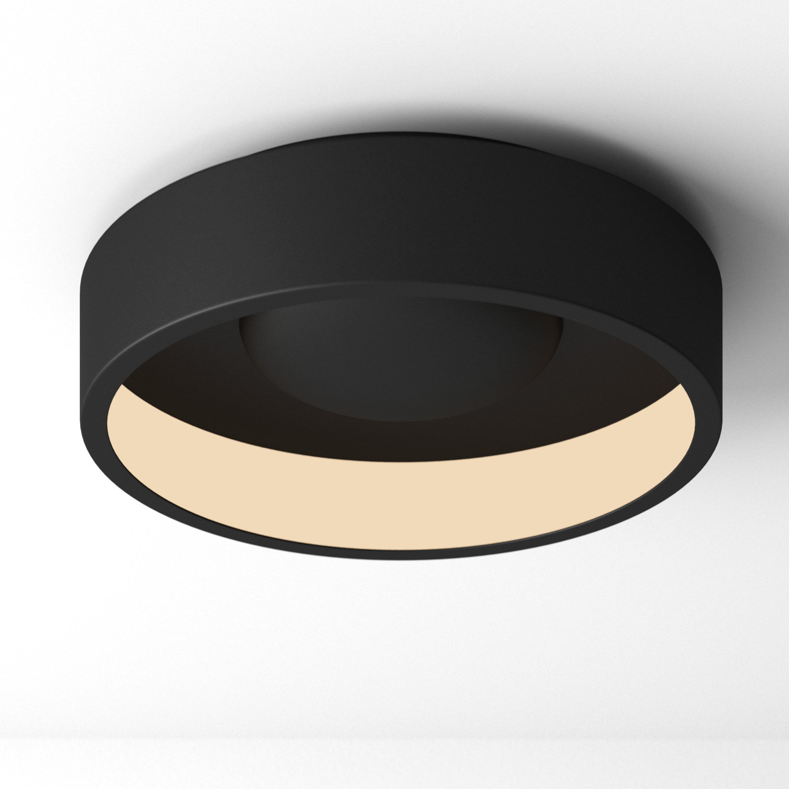 Lucien 1 - Light LED Flush Mount, Black, 6'' H x 23.5'' W x 23.5'' D