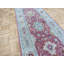Tapis de couloir oriental turc noué à la main mauve Oushak mauve