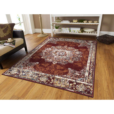 Tapis intérieur/extérieur rouge Schubert