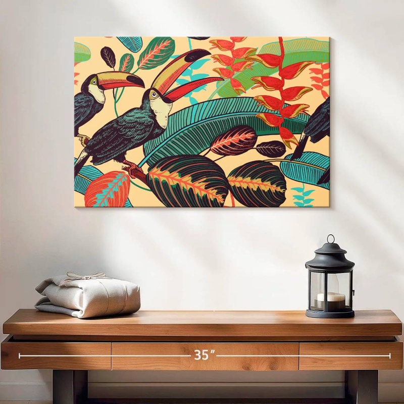 Brampt Exotic Toucans, 16'' H x 24'' W