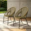 Ensemble de chaises de patio en osier-129028106