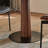Walnut+Black Rectangular Solid Wood Dining table-118773787