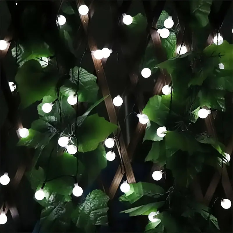 LED Solar Powered Cord String Light, 100 Lamps - 12 Metre Long