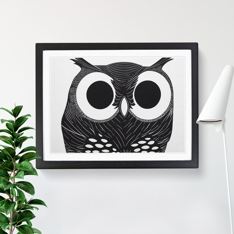 Unique Owl Art Vol.3 - Framed Print, Black, 25cm H x 34cm W x 2cm D