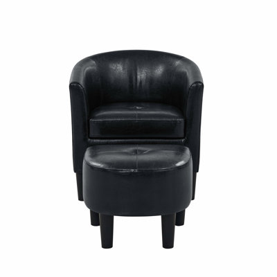 Fauteuil demi-tonneau et repose-pieds de 25,55 po de largeur Al joursen