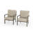 Heim 2-Piece Aluminum Outdoor Sofa Chair With Beige Cushions-122506435